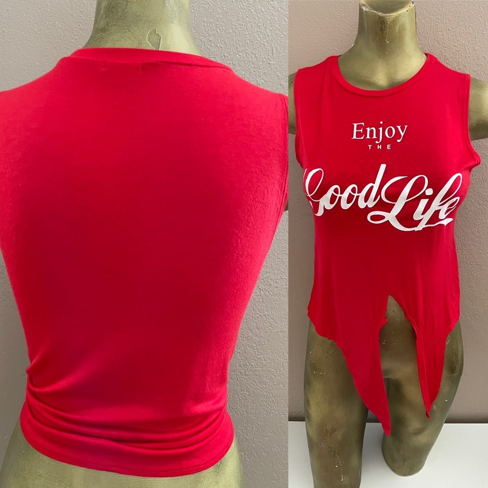 ENJOY the GOOD LIFE Tie-Front TOP S - Picture 8 of 9